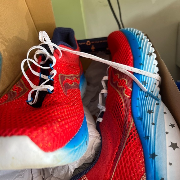 Saucony Fourth of July sneakers worn only once - Picture 3 of 4